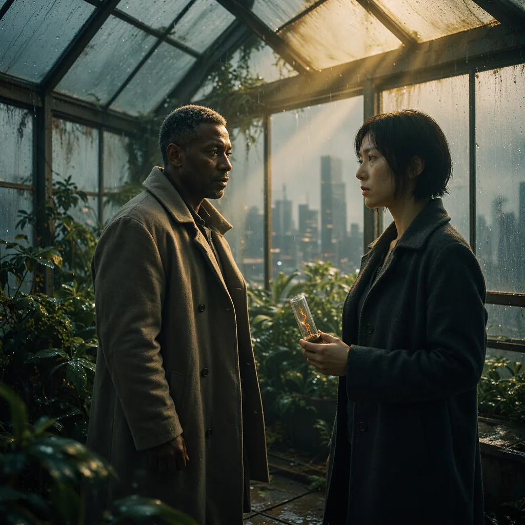 Mara follows the recording to a greenhouse above the city. Vale comes with her, leaving his questions at the door.